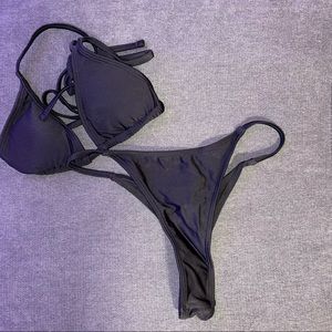 SHEIN BLACK THONG BIKINI